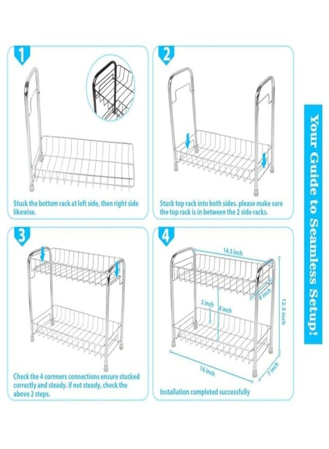BIRDWING 2-Tier Portable Multipurpose Kitchen organizer | Kitchen Rack| Spice Organizer Standing Rack for Counter top | storage racks - Image 3
